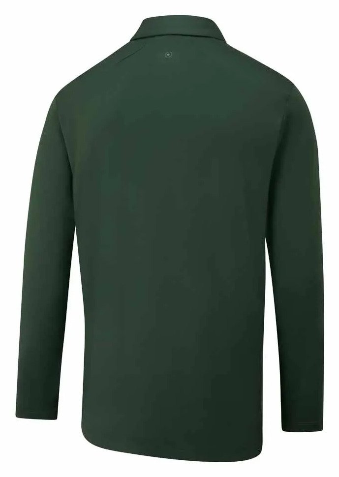 PING Demitri Longsleeve heren polo, gorse green