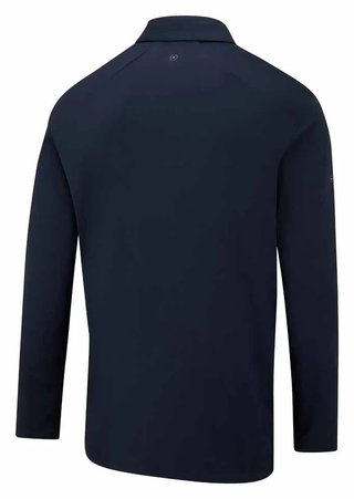 PING Demitri Longsleeve heren polo, navy