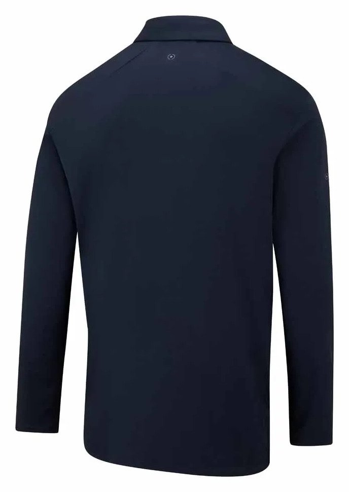 PING Demitri Longsleeve heren polo, navy