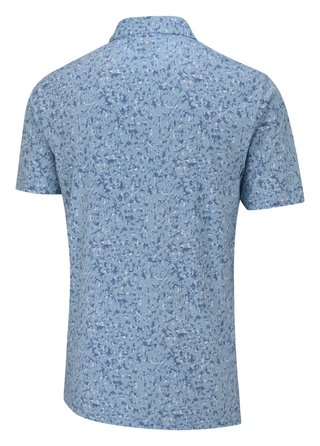 PING Gilmore heren polo, dusty blue multi