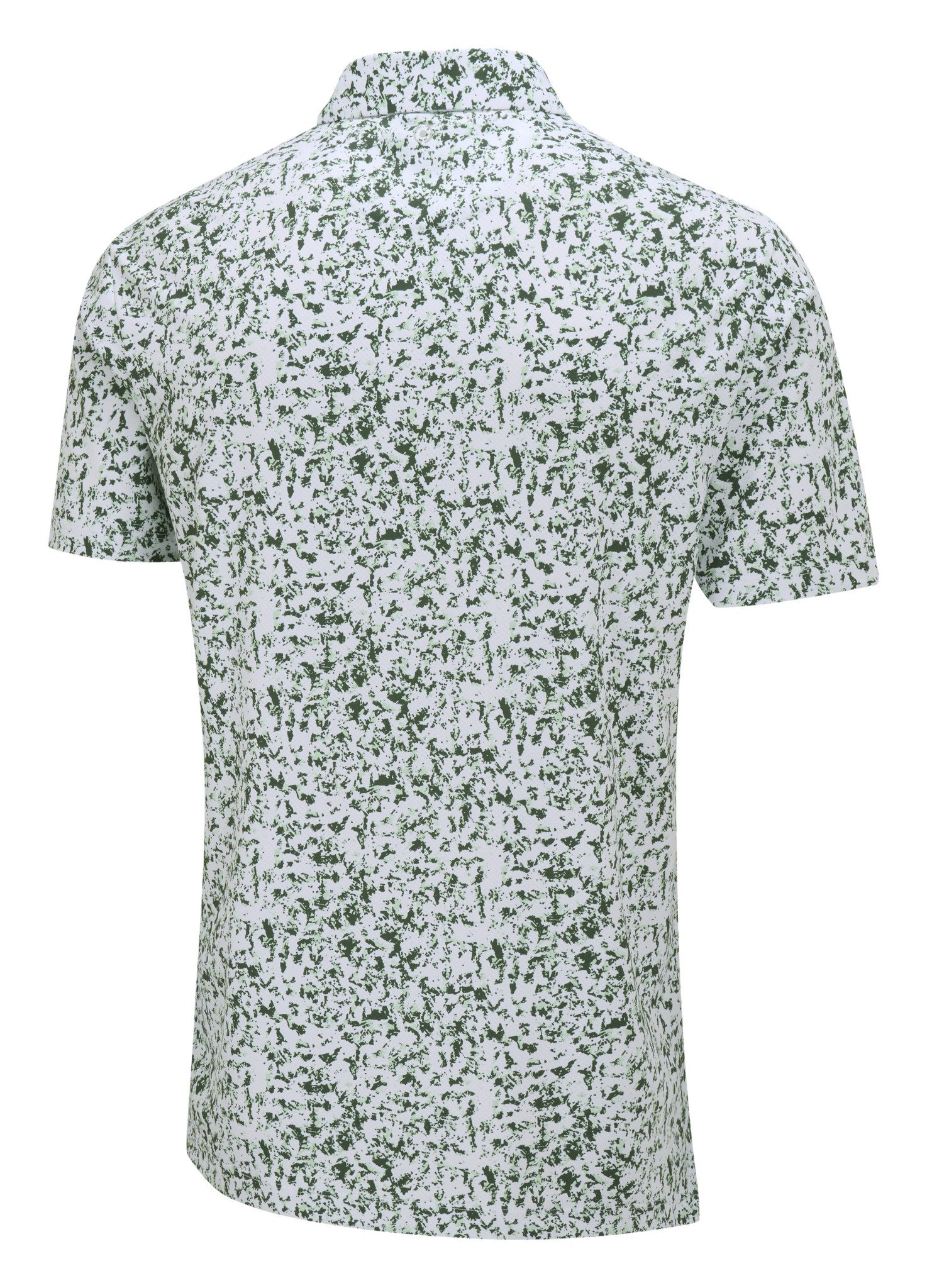 PING Gilmore heren polo, white/gorse green multi