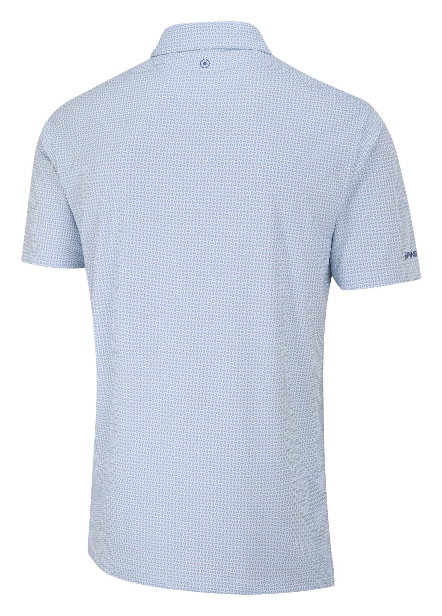 PING Gilmore heren polo, wit/dusty blue