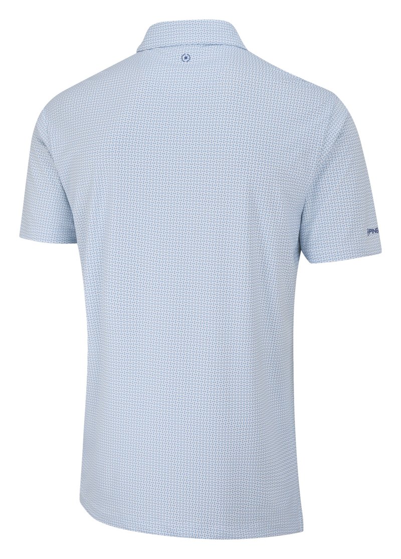 PING Gilmore heren polo, wit/dusty blue