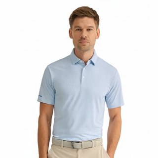 PING Gilmore heren polo, wit/dusty blue