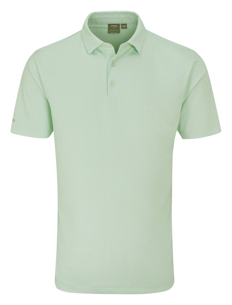 PING Gilmore heren polo, jade/wit