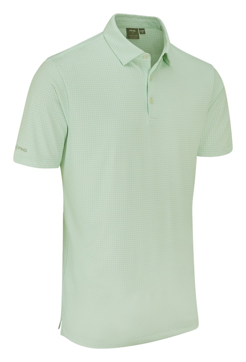 PING Gilmore heren polo, jade/wit