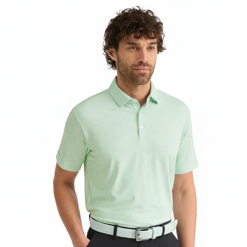 PING Gilmore heren polo, jade/wit