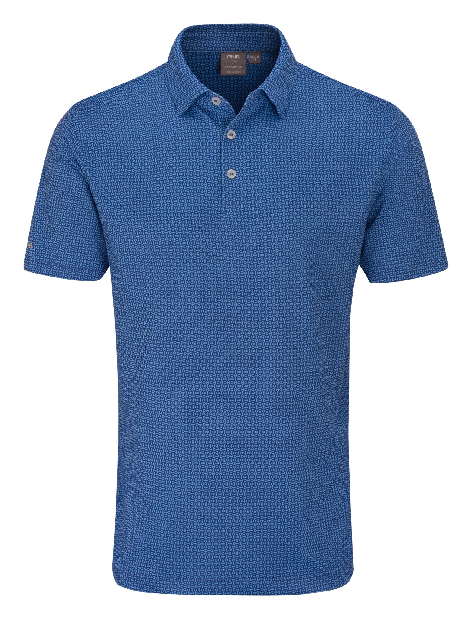 PING Gilmore heren polo, midnight/infinity blue