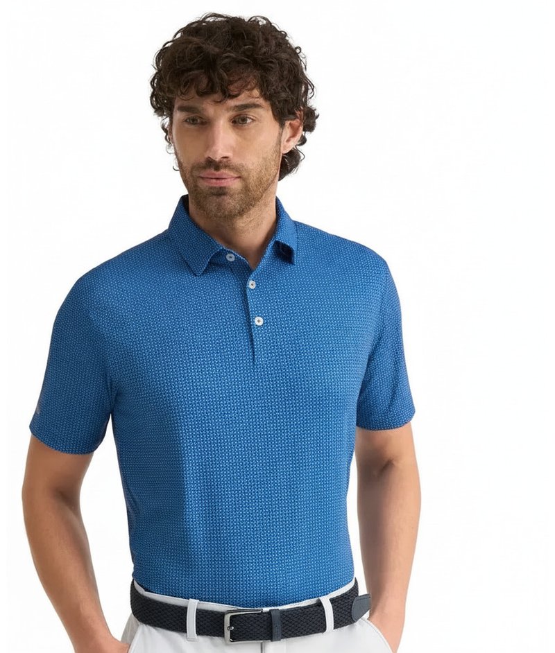 PING Gilmore heren polo, midnight/infinity blue