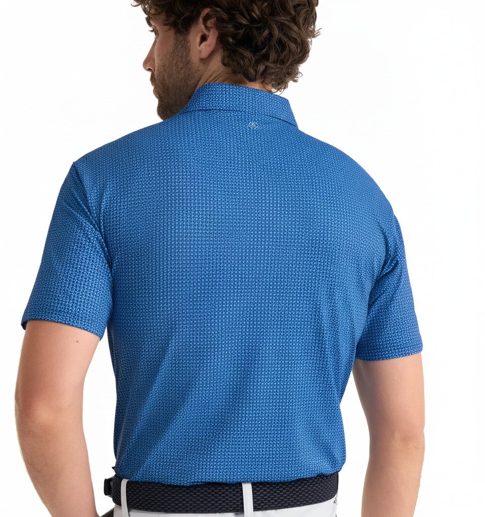 PING Gilmore heren polo, midnight/infinity blue