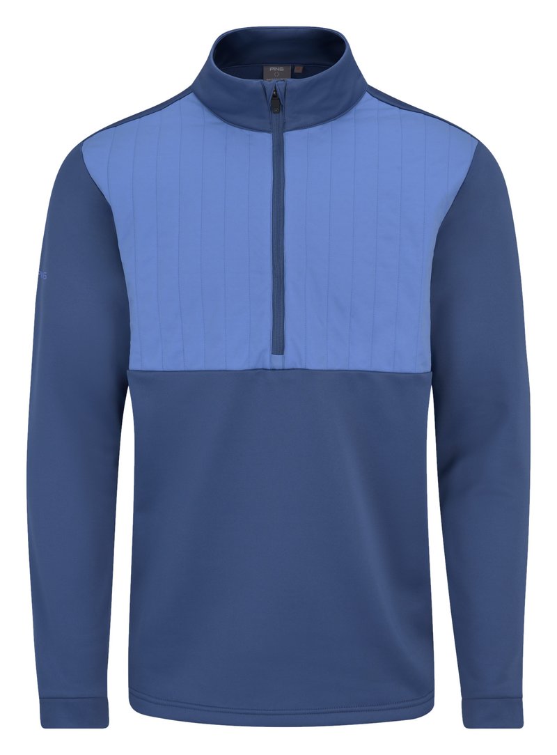 PING Ezra heren sweatshirt, deep sea blue/blue yonder