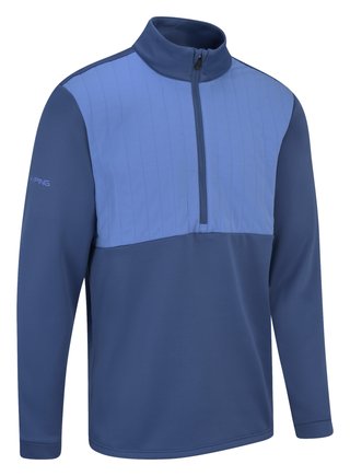 PING Ezra heren sweatshirt, deep sea blue/blue yonder