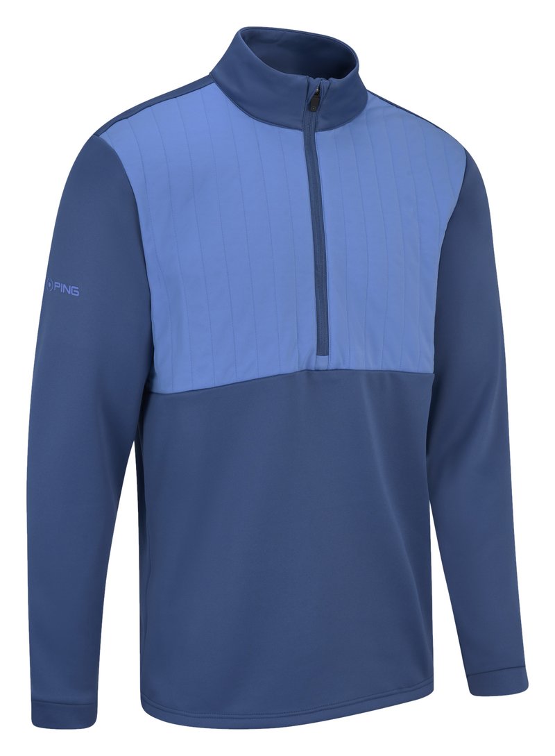 PING Ezra heren sweatshirt, deep sea blue/blue yonder