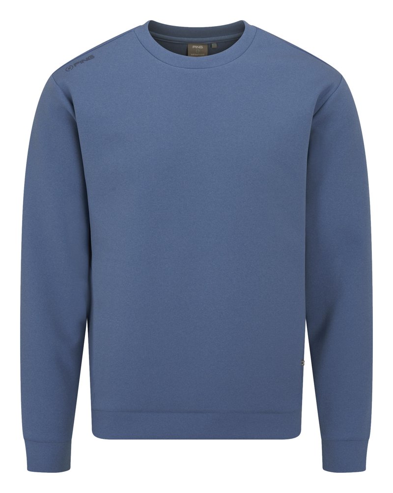 PING Freddie heren sweater, harbour blue marl