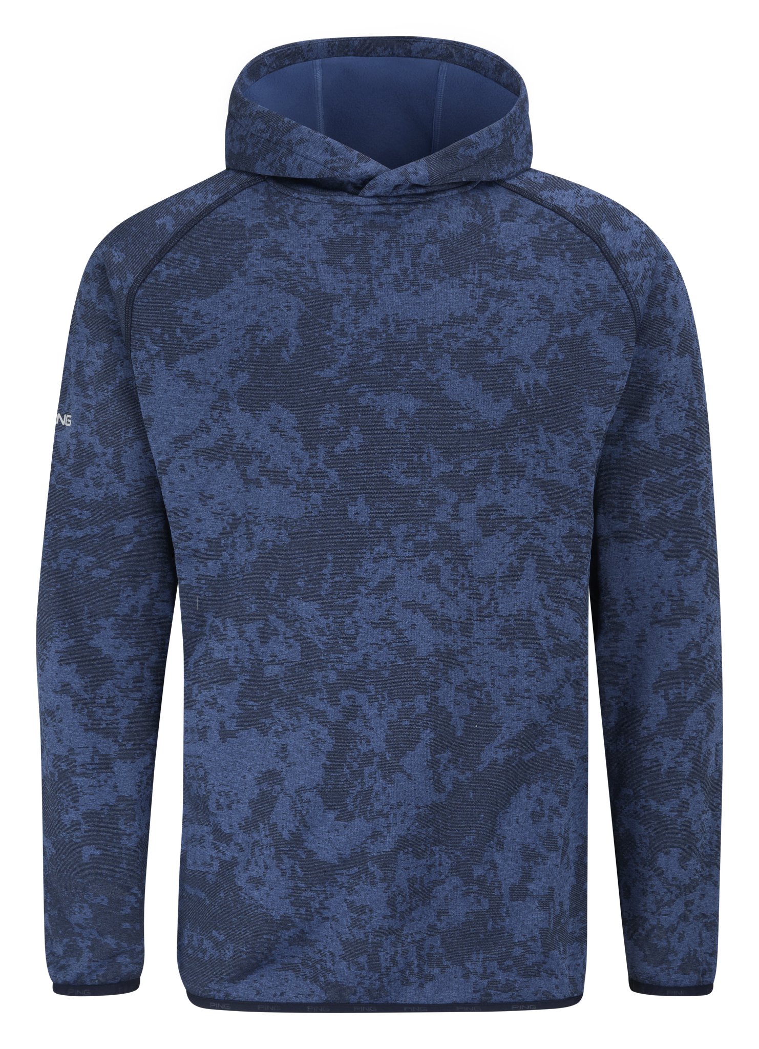 PING Saul heren hoodie sweatshirt, deep sea blue camo