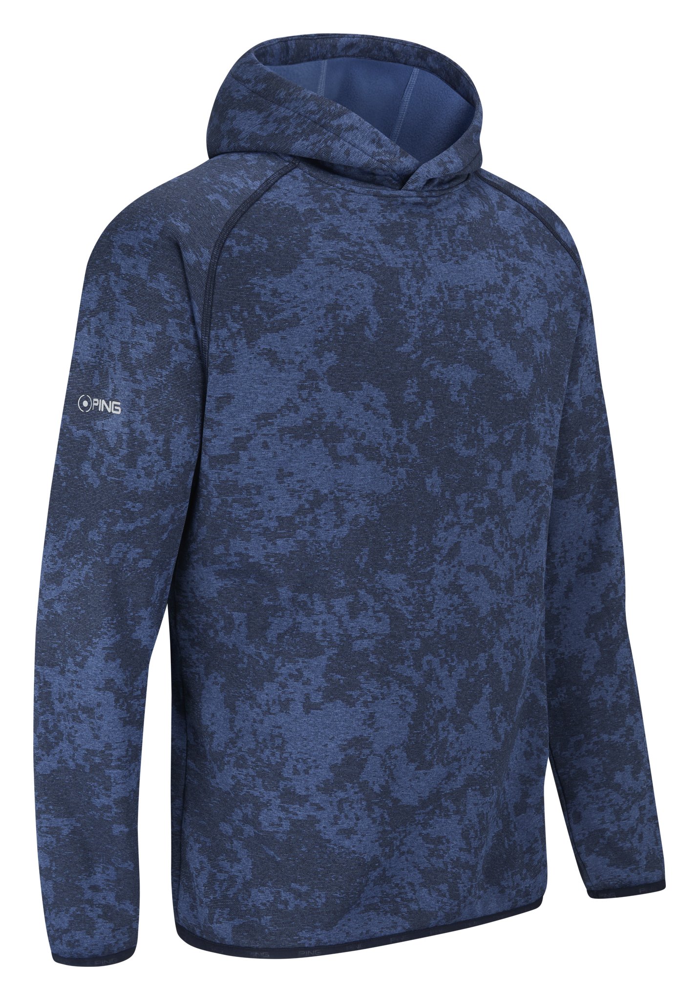 PING Saul heren hoodie sweatshirt, deep sea blue camo