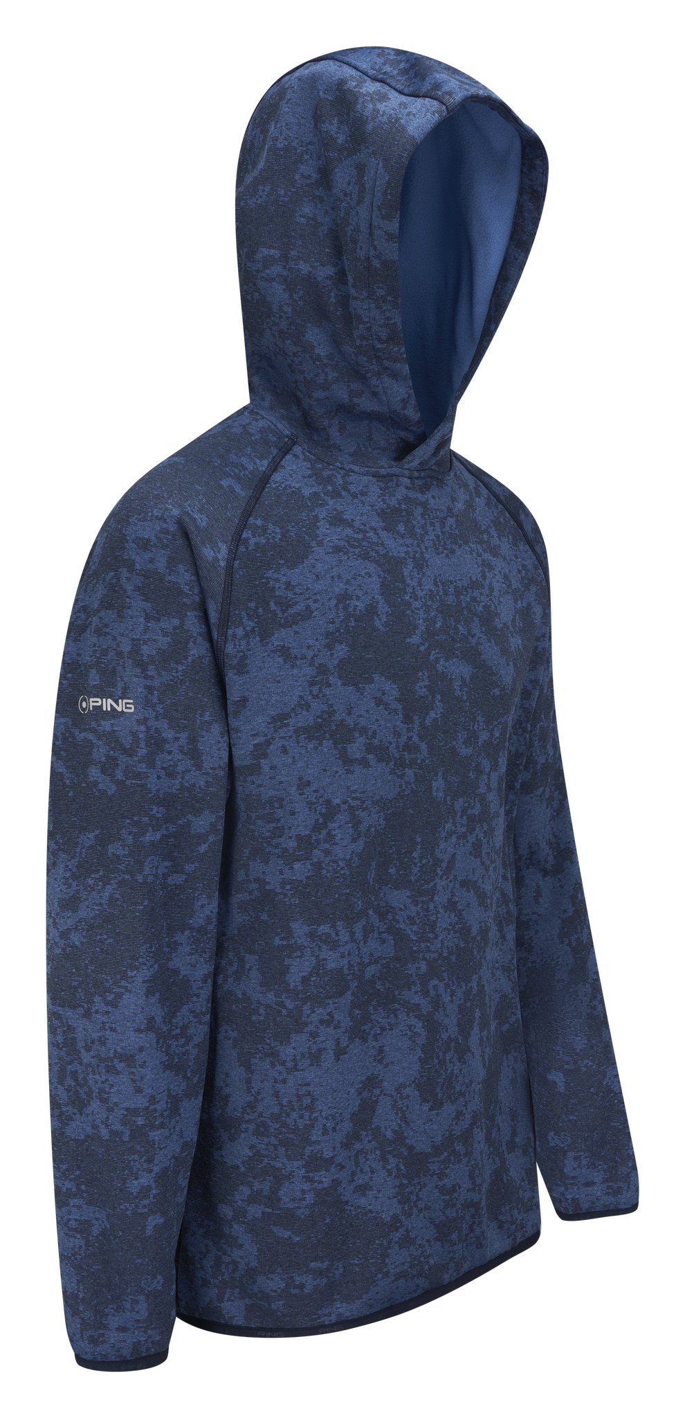 PING Saul heren hoodie sweatshirt, deep sea blue camo