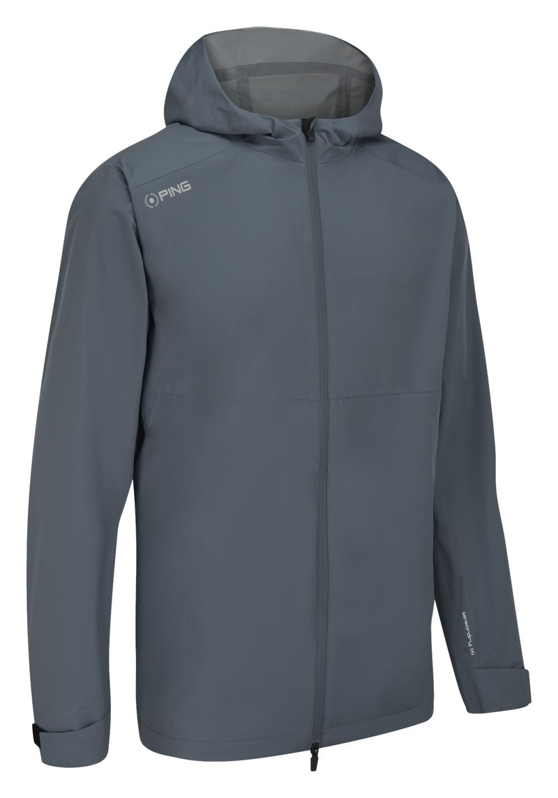 PING AquaDrive Waterproof Hooded heren jack, carbon