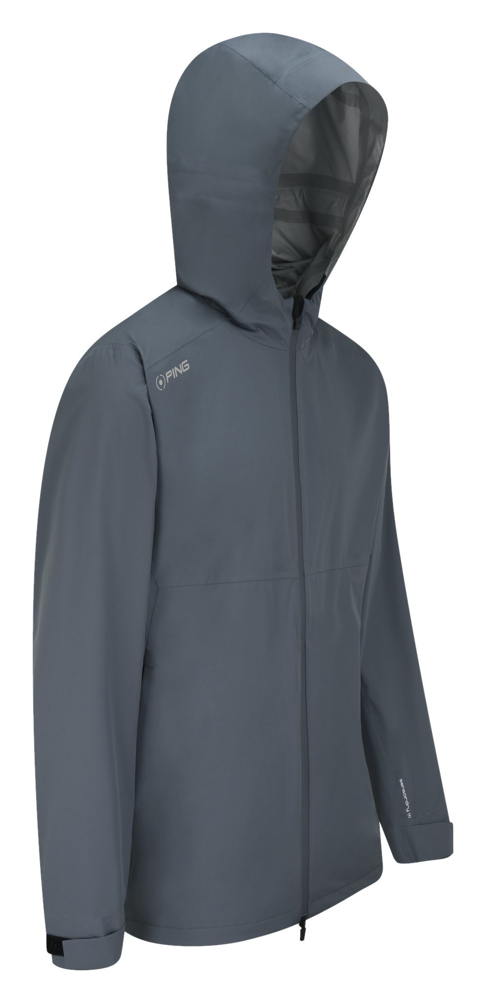 PING AquaDrive Waterproof Hooded heren jack, carbon