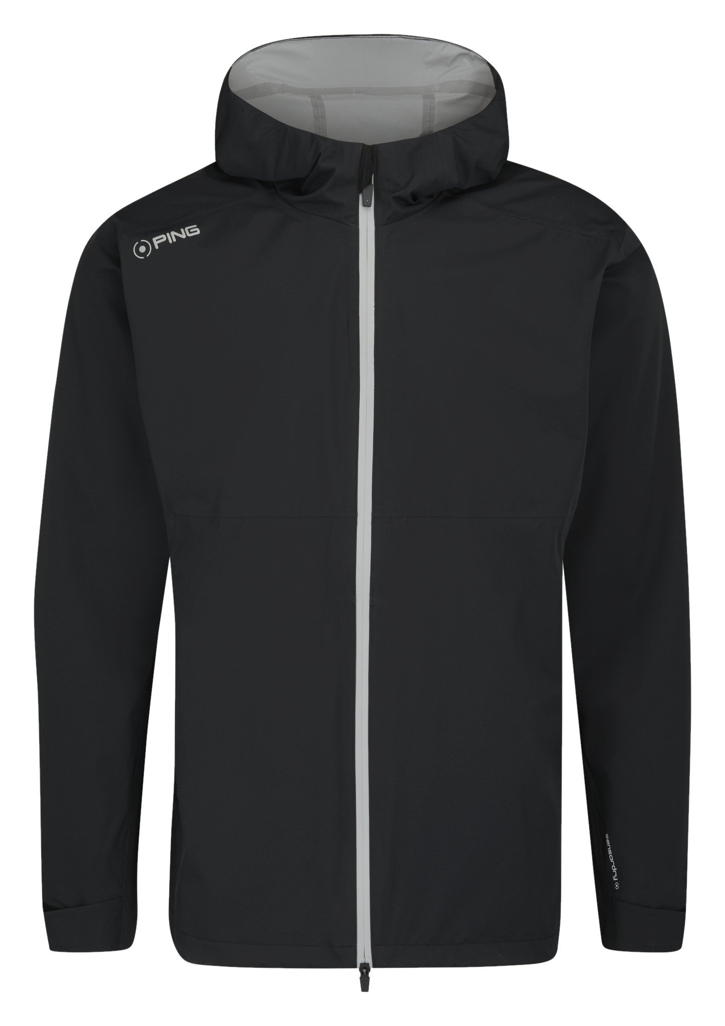 PING AquaDrive Waterproof Hooded heren jack, zwart