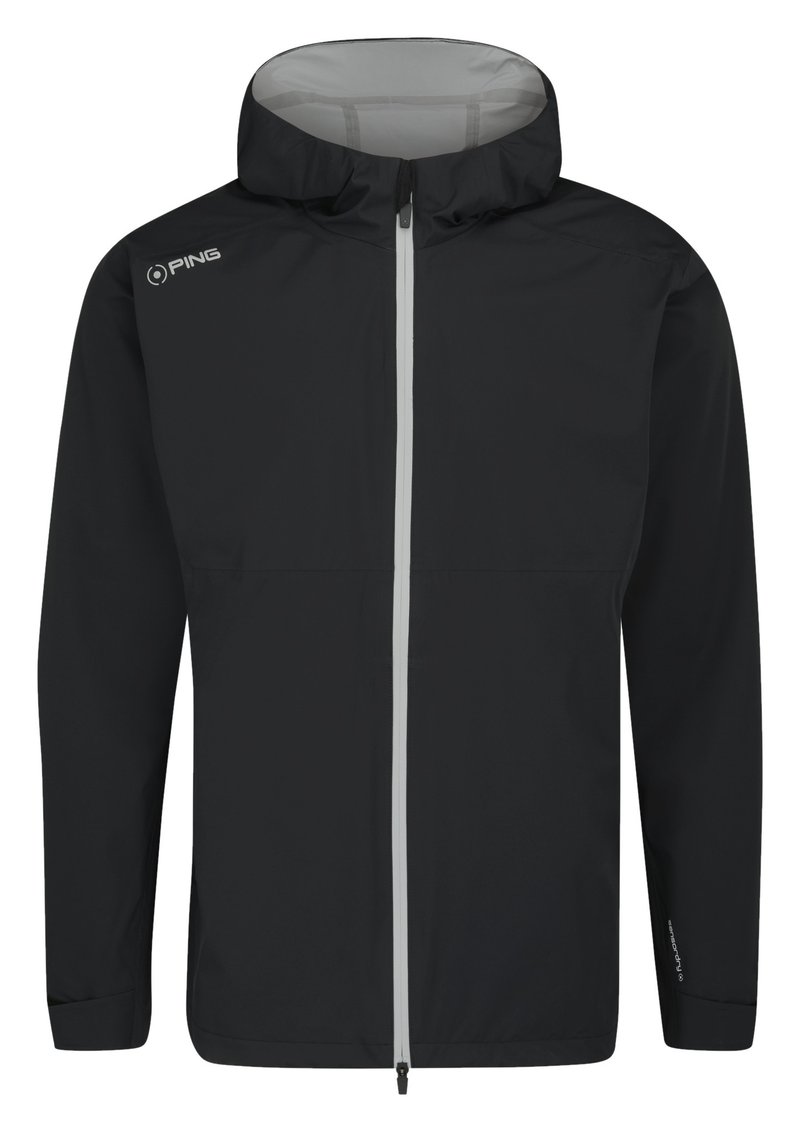 PING AquaDrive Waterproof Hooded heren jack, zwart