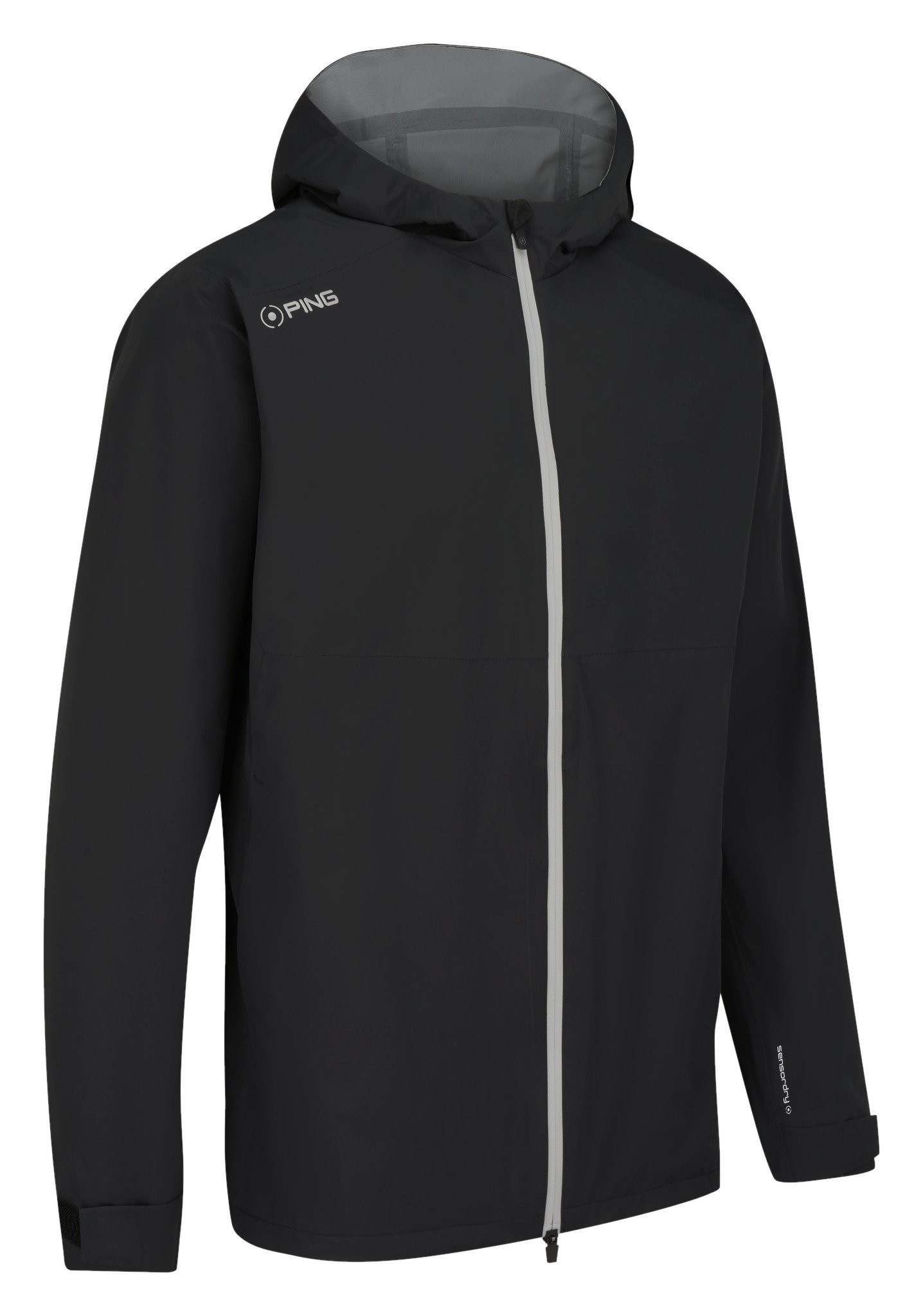 PING AquaDrive Waterproof Hooded heren jack, zwart