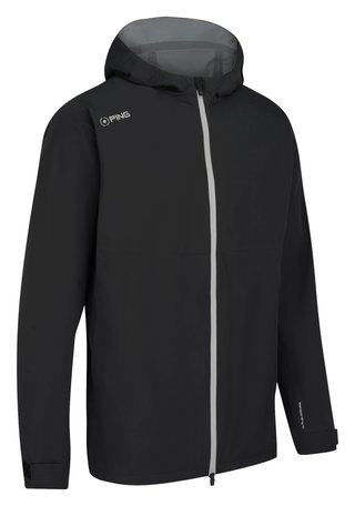 PING AquaDrive Waterproof Hooded heren jack, zwart