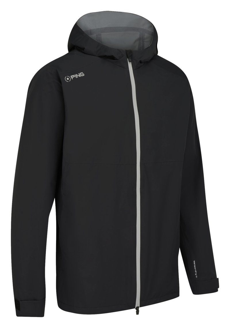 PING AquaDrive Waterproof Hooded heren jack, zwart