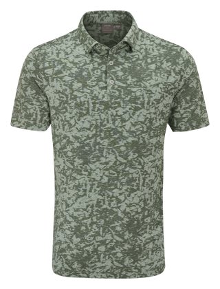 PING Marek Camo Jacquard heren polo, jade multi