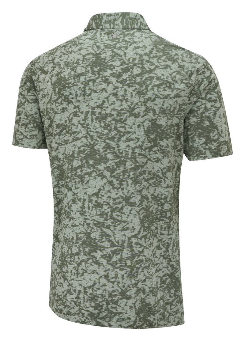 PING Marek Camo Jacquard heren polo, jade multi
