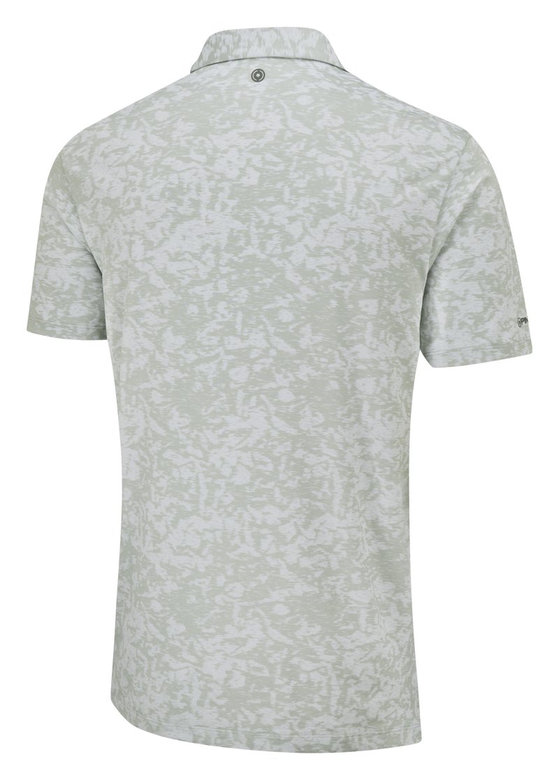 PING Marek Camo Jacquard heren polo, silver multi