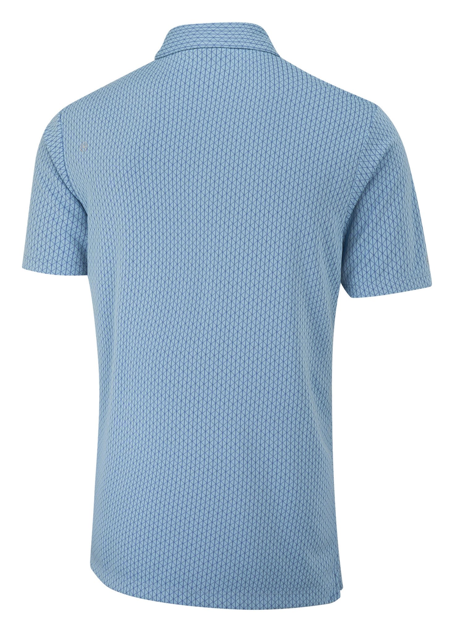 PING Hershel heren polo, dusty blue multi