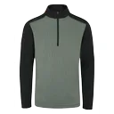 PING Ramsey half zip ribbed fleece heren pullover, laurel marl/black