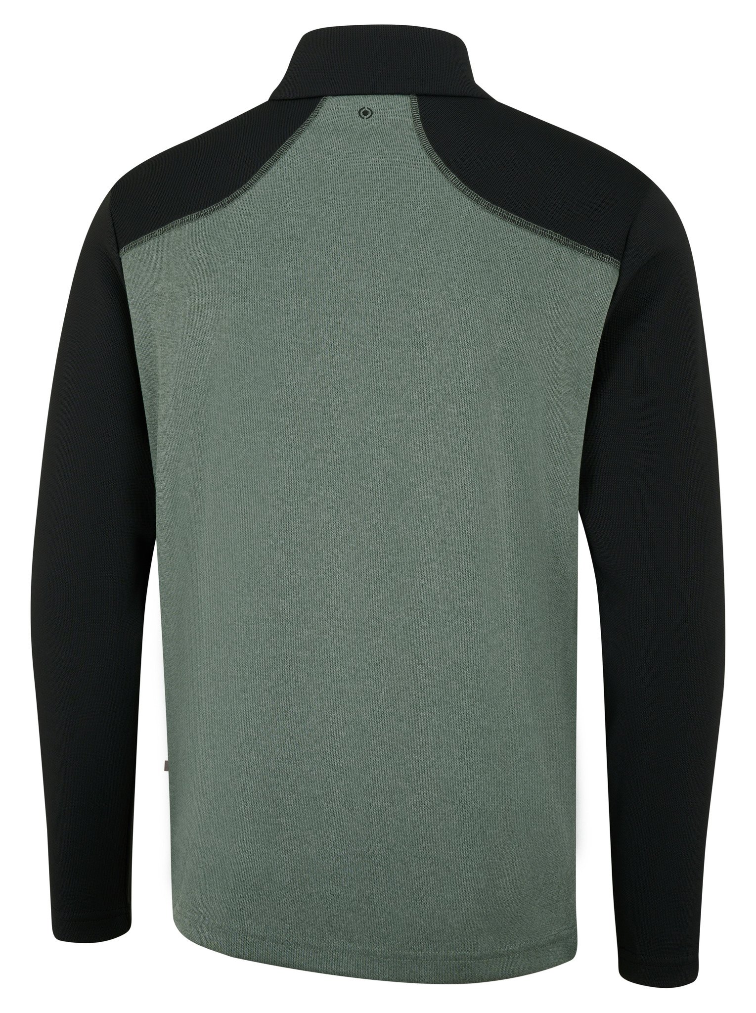 PING Ramsey half zip ribbed fleece heren pullover, laurel marl/black