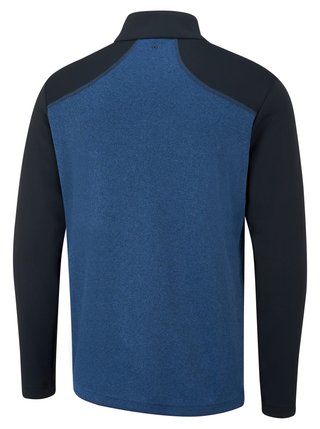 PING Ramsey half zip ribbed fleece heren pullover, inky marl/navy