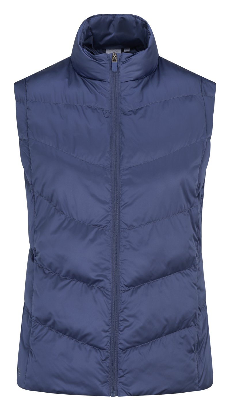 PING Annalise dames vest, blauw indigo