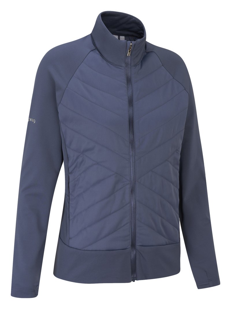 PING Ursula dames sweatshirt, blauw indigo