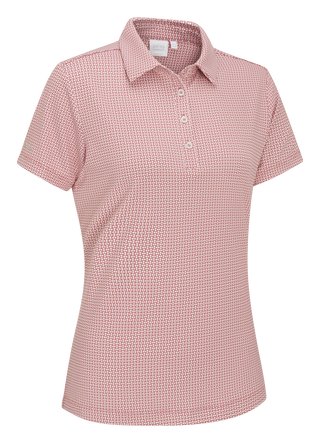 PING Mave dames polo, coral blush/white