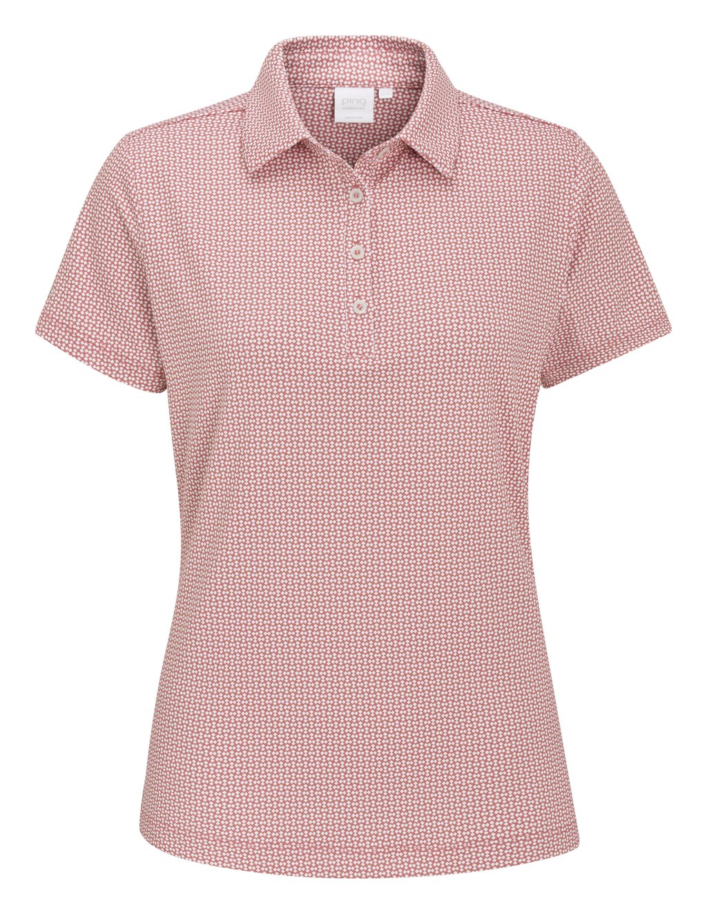 PING Mave dames polo, coral blush/white