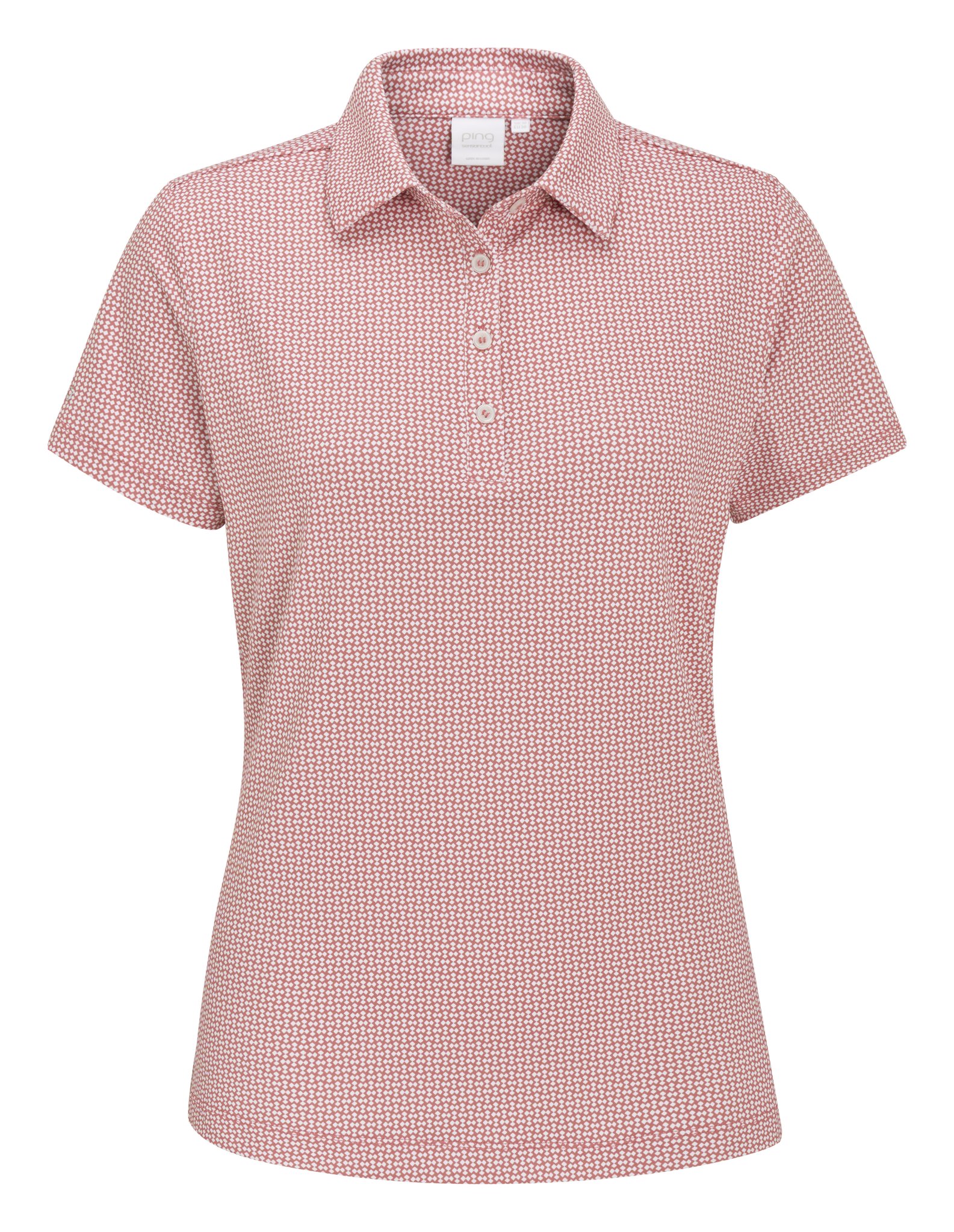 PING Mave dames polo, coral blush/white
