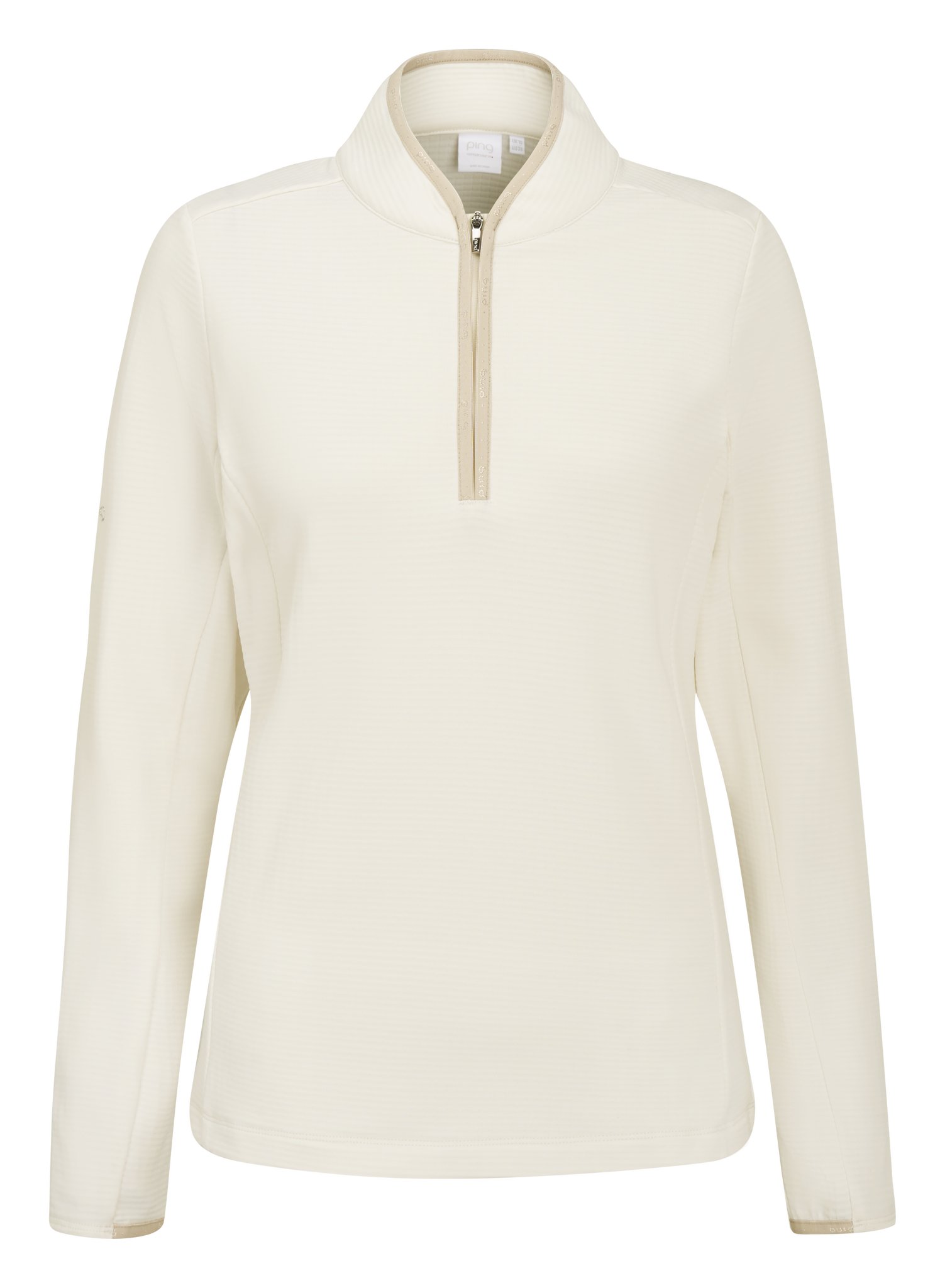 PING Abigale Performance Fleece dames sweatshirt, egret