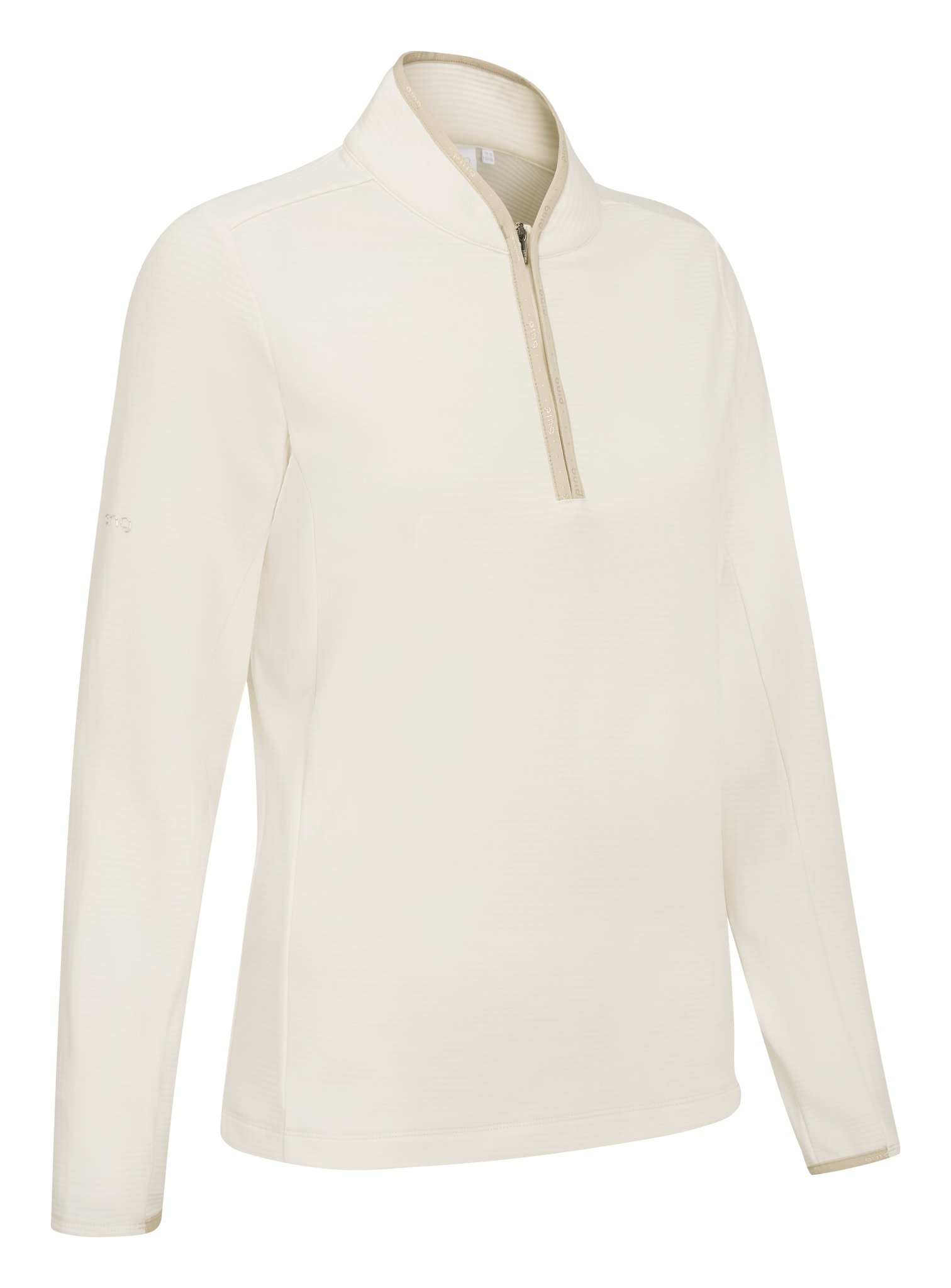 PING Abigale Performance Fleece dames sweatshirt, egret