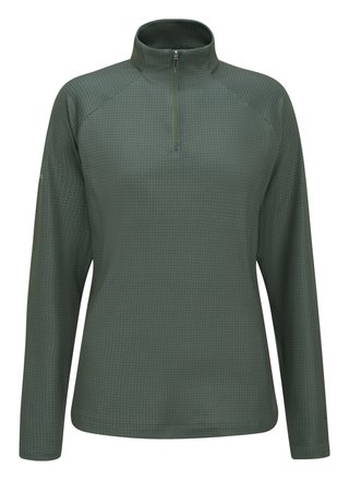 PING Jasmine Printed long Sleeve dames top, gorse green/laurel
