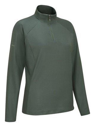 PING Jasmine Printed long Sleeve dames top, gorse green/laurel