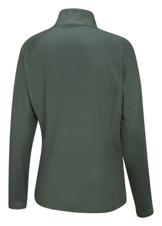 PING Jasmine Printed long Sleeve dames top, gorse green/laurel