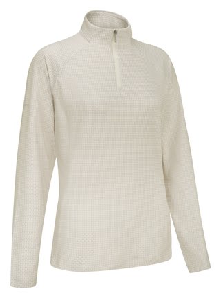PING Jasmine Printed long Sleeve dames top, egret/tawny