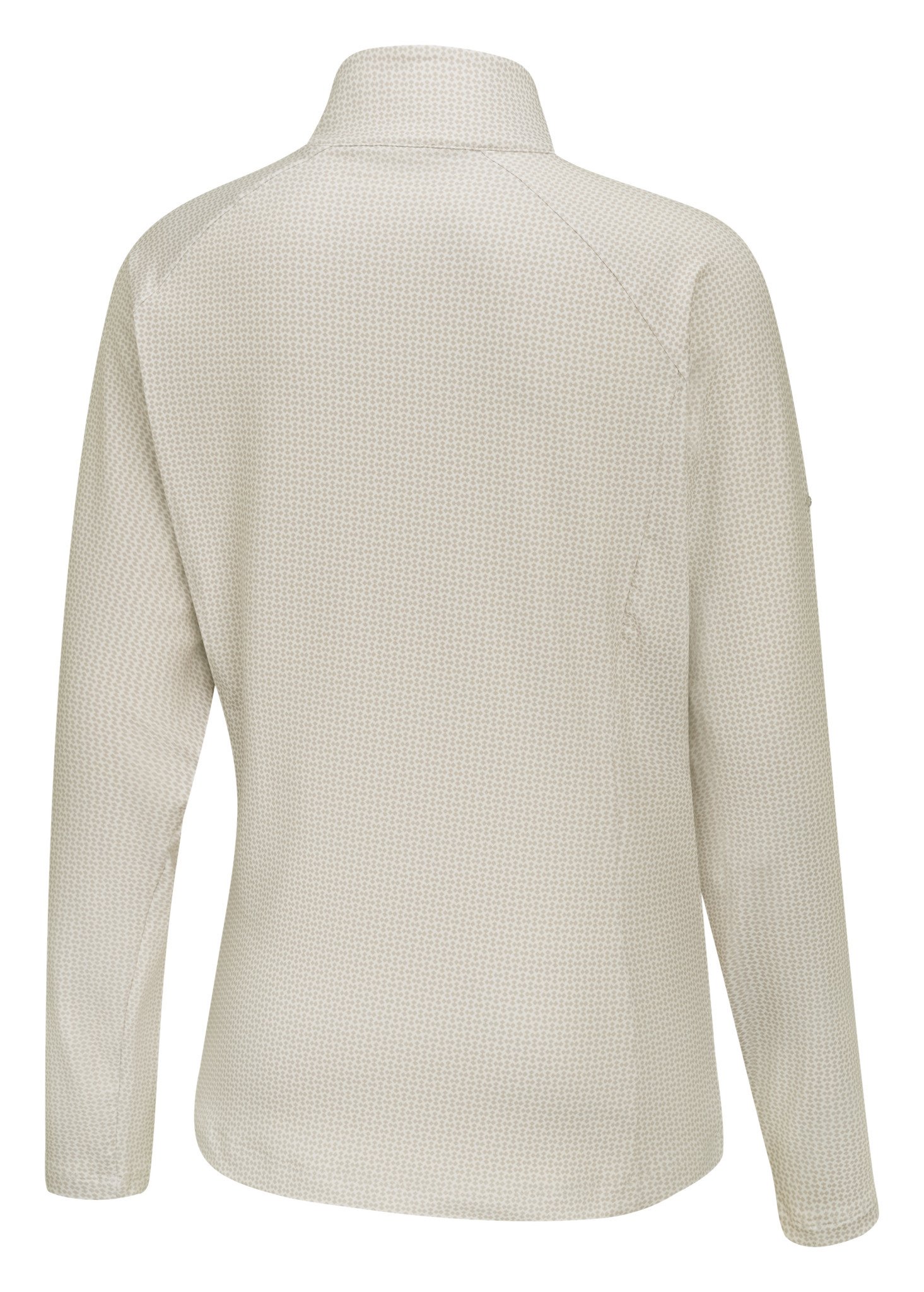 PING Jasmine Printed long Sleeve dames top, egret/tawny