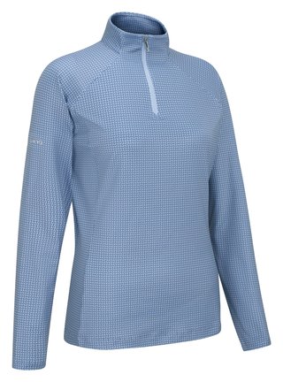 PING Jasmine Printed dames top met lange mouwen, viola/blue indigo