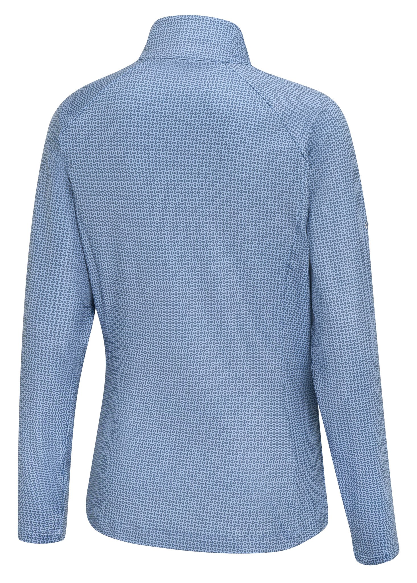 PING Jasmine Printed dames top met lange mouwen, viola/blue indigo