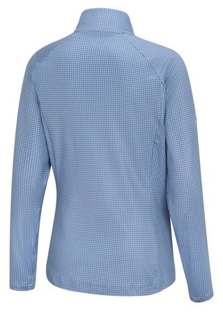 PING Jasmine Printed dames top met lange mouwen, viola/blue indigo